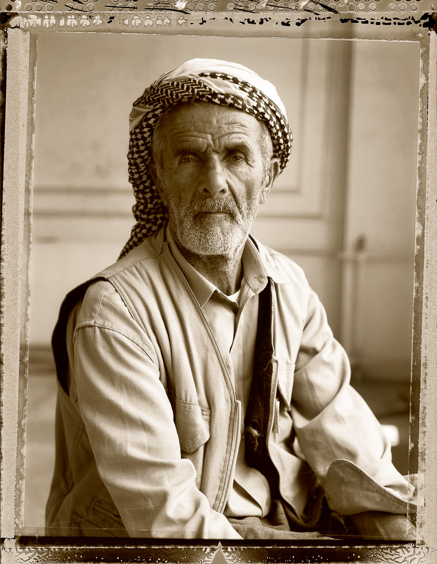 Kurdish portrait of older village elder, in Van, Turkey