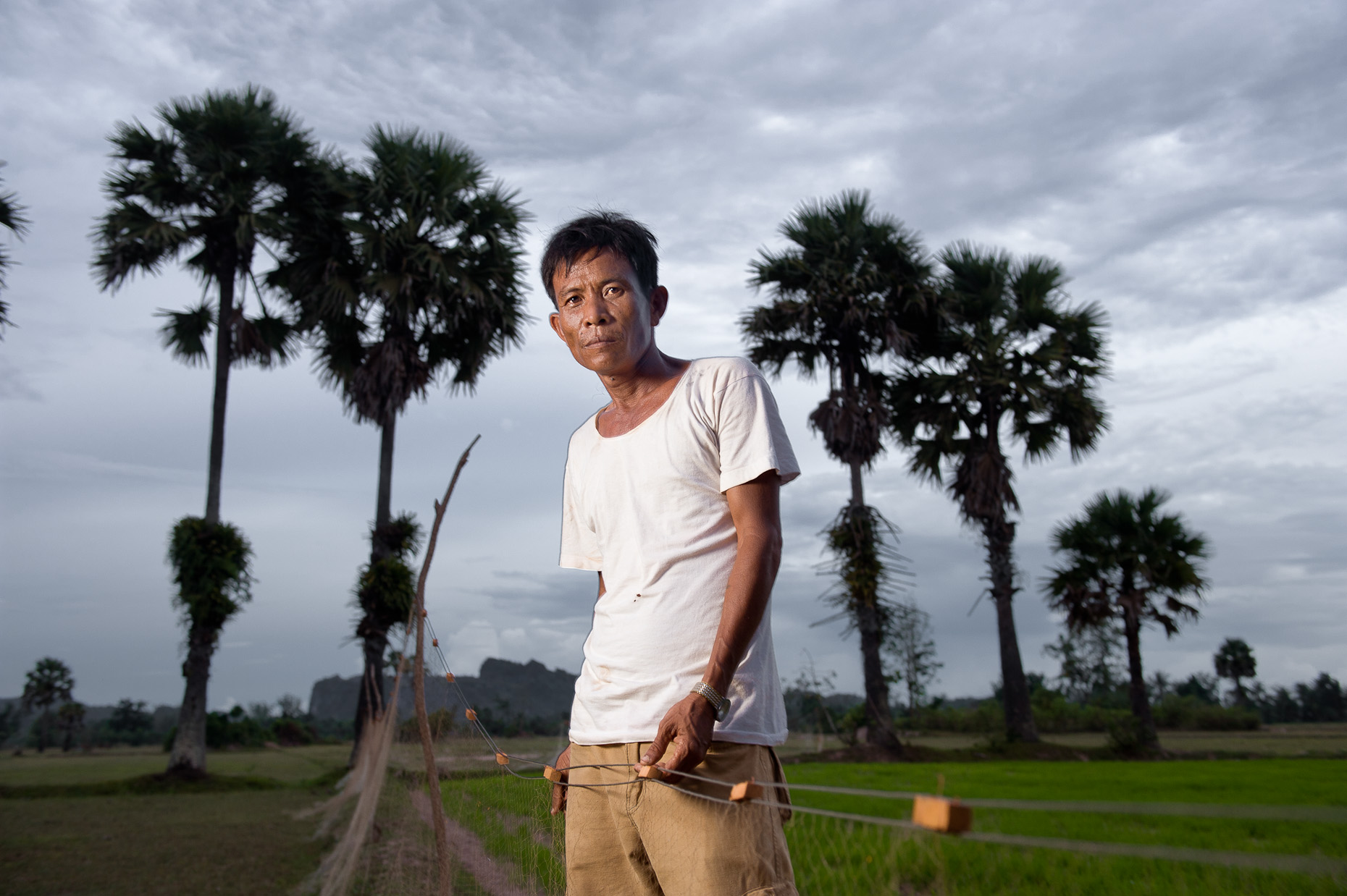 Environmental portrait of Khmer Rouge survivor Seng Thy