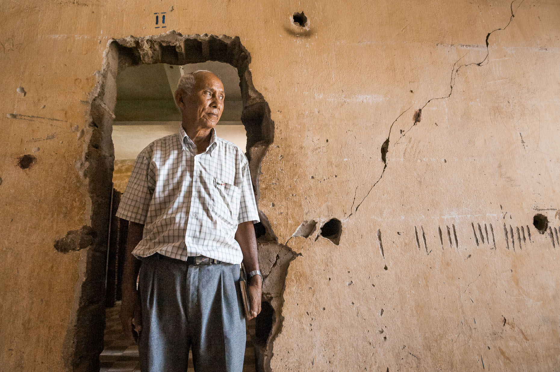 Environmental portrait of Khmer Rouge survivor Chum Mey